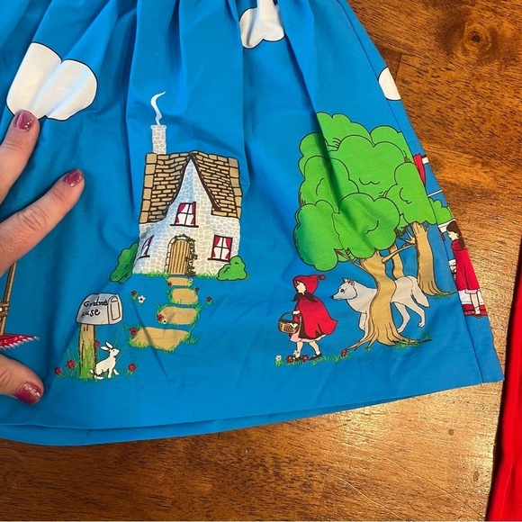 Eleanor Rose Little Red Riding hood 2 pc outfit tunic leggings size 8-10 - Picture 8 of 9